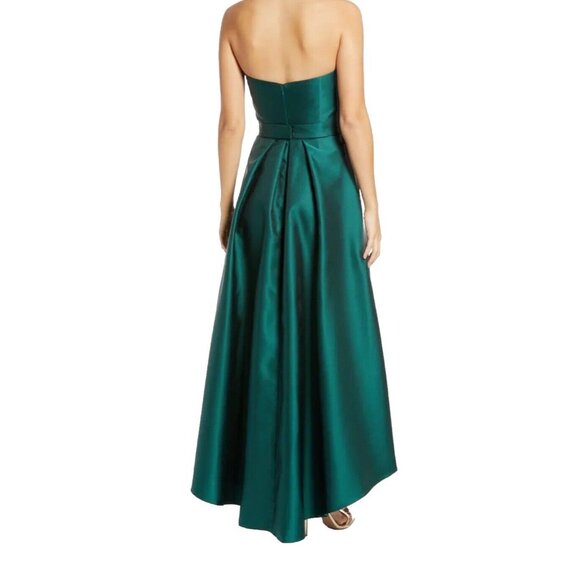 Alfred Sung Dress Women Sz 10 Green Strapless Formal Cocktail Party Evening NWT - Picture 2 of 15